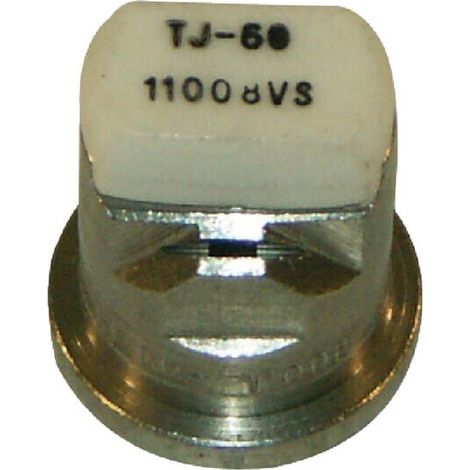 Tobera anti-deriva venturi doble chorro plano TJ 110掳 08 blanco acero inoxidable TeeJet TEEJET TJ6011008VS