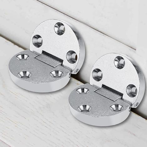 2 charnières en alliage de zinc pour table pliante autoportante, quincaillerie pour meubles ovales (1/5)