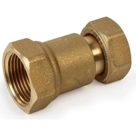 Prolunga telescopica in ottone non cromata con calotta girevole Giacomini R176P-1  3/4"F x 3/4"F