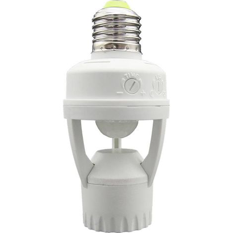 Adapter für E27 LED-Lampe mit 360° PIR-Bewegungssensor IP20