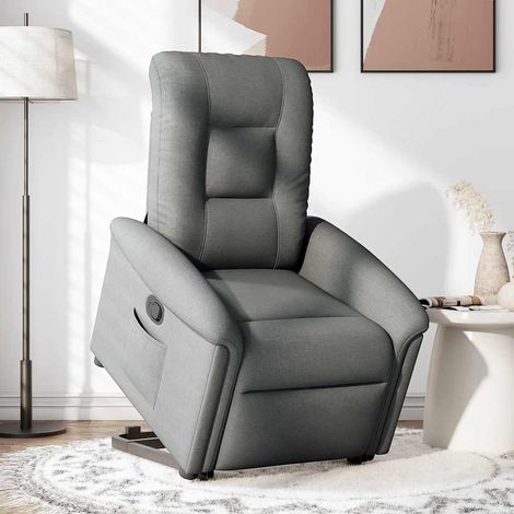 Maison Exclusive - Poltrona Alzapersona Reclinabile Grigio Scuro in Tessuto