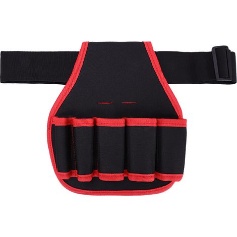 Ceinture à outils de jardinage multifonctionnel électricien outil taille Oxford sac de rangement en toile sac à outils de rangement rouge (1/3)