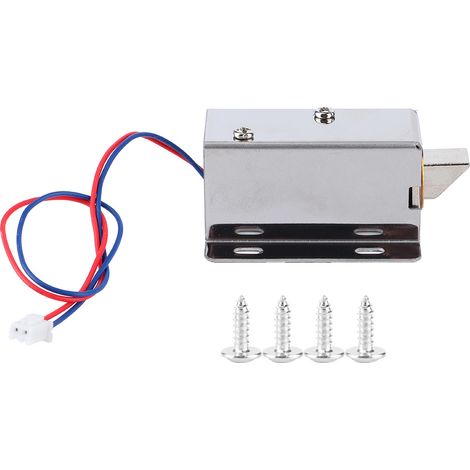 Kit de montage pour mini-verrou électromagnétique 12 V CC, compatible avec portes, fenêtres, placards et tiroirs.