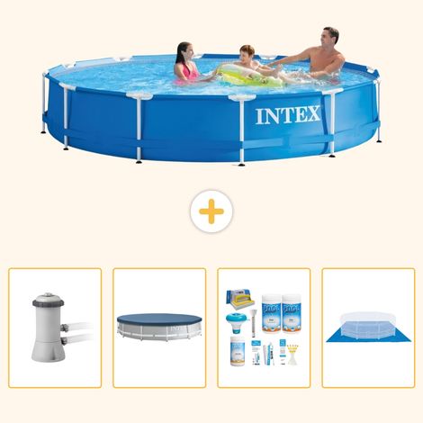Intex Piscine Tubulaire Ronde - 366x76 cm - 5-pièces  S251 (1/5)