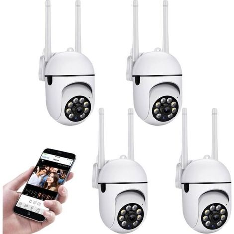 4-pack Surveillance Cameras - 360° - Two-Way Audio - Night Vision (1/5)