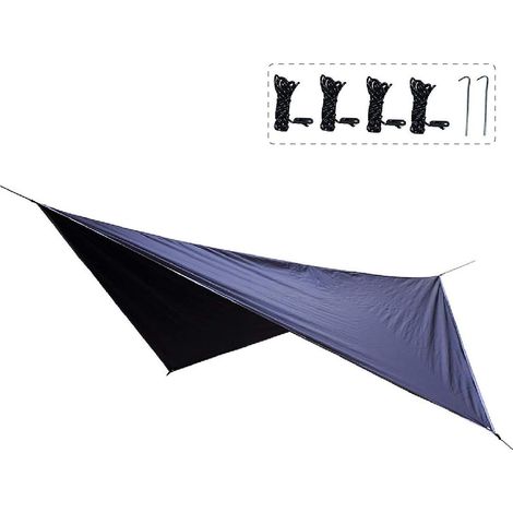 Bâche imperméable pour hamac, idéale pour le camping, la randonnée et la plage - Noire (1/5)