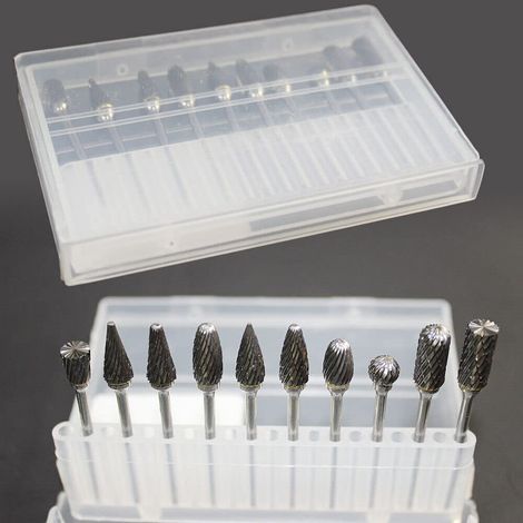 10 x 2.35 mm Hartmetall-Stahlschaft Fräser für Bohrmaschine Fräser für Schaftschleifscheibe Fräser aus Hartmetall-Stahl Schaftfräser Schaftfräser Set Hartmetall-Bohrerspitzen (1/5)