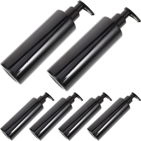 6er Set Seifenspender 250 ml Pumpspender schwarze PET (1/5)