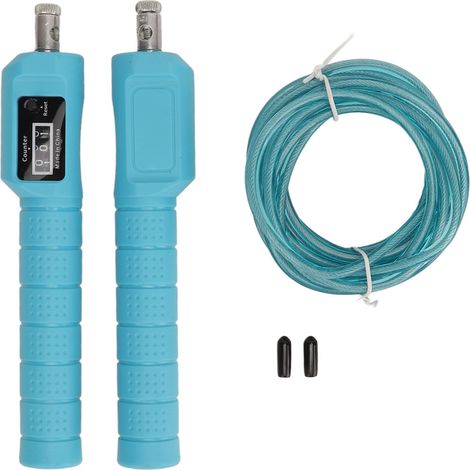Corde à Sauter avec Roulement à Billes Bleue Ajustable - Améliore la Coordination et Brûle des Calories (1/5)