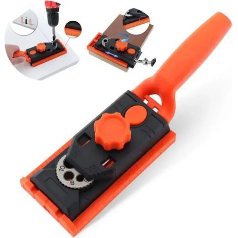 2 en 1 trou de gabarit de trou 6/8/10 / 12mm Dowel Jig menuiserie Locator Doweling Jig Trou Guide de forage bricolage outils de travail du bois (1/5)