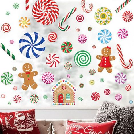 Stickers De Noel - Autocollants Fenetre PVC 20x30 Cm - Decoration Noel Pour Vitres - 8 Unites (1/5)