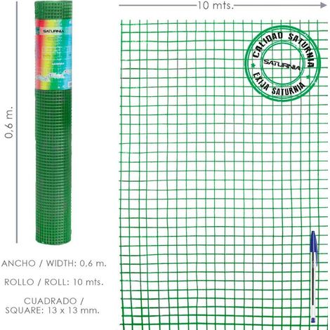 malla electrosoldada plastificada corral 13x13 / altura 60 cm. / rollo 10 metros