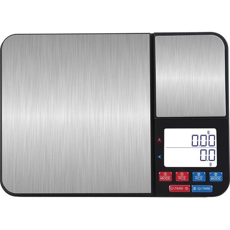 Balance de cuisine, haute précision, 5 kg/1 g, plateau en acier inoxydable.