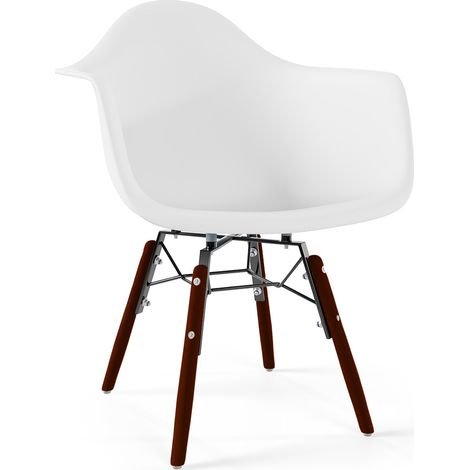 Children Chair - Scandinavian Design - Dark Wooden Legs - Nordika White