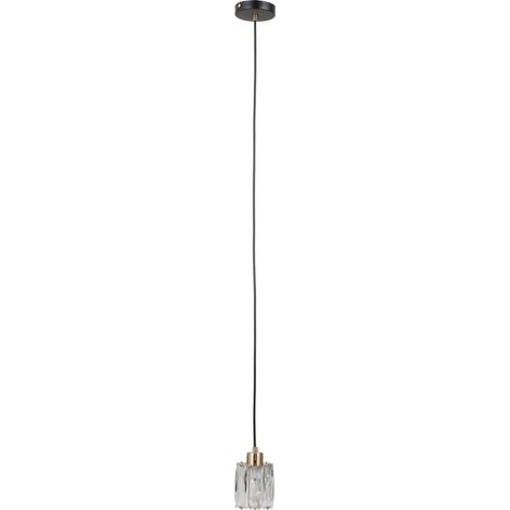 Lámpara colgante torno 1 E14 negra MAT italux PND-40813-1-BK-HBR (1/3)