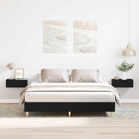 Estructura de cama Roble Negro 150 x 200 cm vidaXL (1/5)