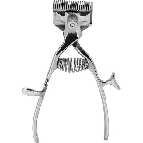 cheveux manuel classique tondeuse à barbe en acier inoxydable, outil de de cheveux à main, rasoir coiffeur sans fil.