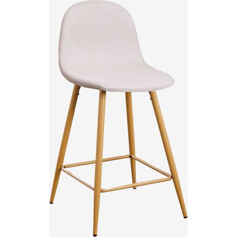 SKLUM 4er-Pack Glamm-Hocker ↑65 cm Beige Creme Natürliches Holz (1/5)