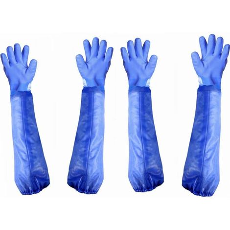 4pcs Gardening Gloves Long Sleeve Waterproof Work Gloves Non-Slip Protective Gloves for DIY Fishing Gardening Agriculture Men and Women (1/5)