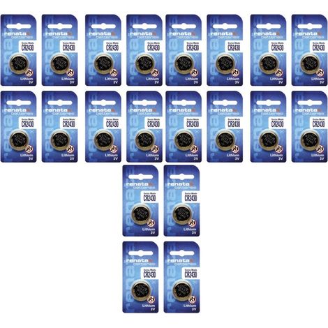 .20 piles Renata CR2430.
.