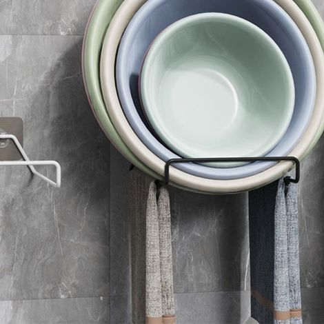 Étagère de rangement pour salle de bain, étagère pour lavabo, rangement de baignoire sans perçage, fixation murale. (1/5)