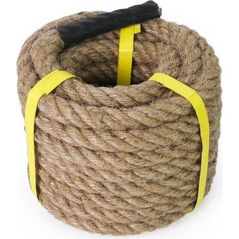 (8M 14mm)Corde en Jute 14/16/ 20/25/ 30/40/50mm,8/15/30M Corde en Chanvre Torsadée Épaisse en Fibres Naturelles pour Jardin Décoration,Grimper Sport DIY (1/5)