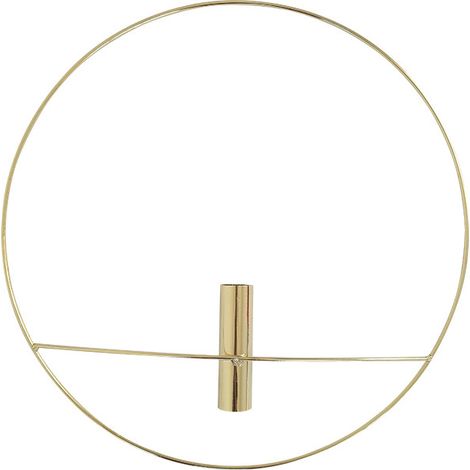 Vase Murale - Support Métallique pour Fleurs Séchées ou Artificielles - Décoration Dorée Sans Perçage - Lot de 1 (1/5)