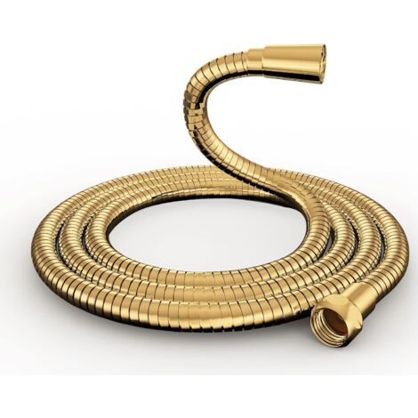 BUNTHAUS Flexible Douche Doré - Flexible de Douche 1,5m ,Anti-torsion Acier Inoxydable Tuyau de douche ,Anti-explosion,Tuyau Douche 1.5m ,Chromé