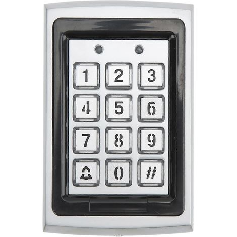 Clavier de contrôle d'accès en métal étanche avec lecteur de carte à puce, porte double sans clé pour usage domestique et professionnel. (1/5)