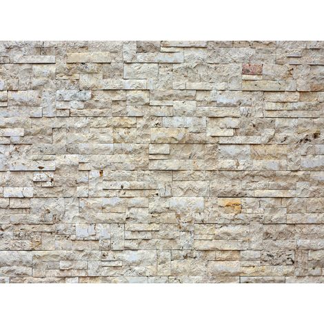 Beige bricks , photo murale intissée, 360x270 cm, 4 parts (1/3)