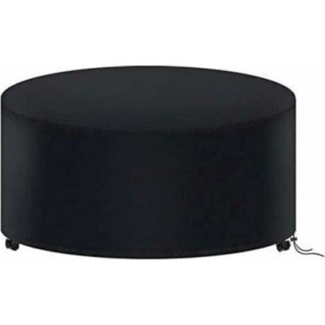 Housse de Protection Table Ronde de Jardin 180 X 90CM, Housse Salon de Jardin Imperméable, 210D Oxford Bache Protection Table Exterieur Ronde (1/5)