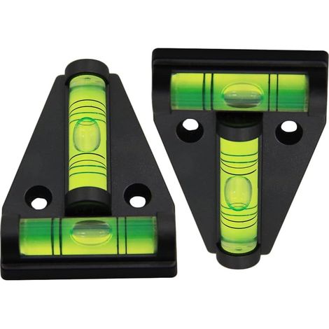 Lntyq 2PCS Niveau à Bulle Petit, Niveau à Bulle Camping Car, Niveau Bulle Type T, Mini Niveau à Bulles, Niveau à Bulle, Vérifiez Niveau de Placement Des Articles
