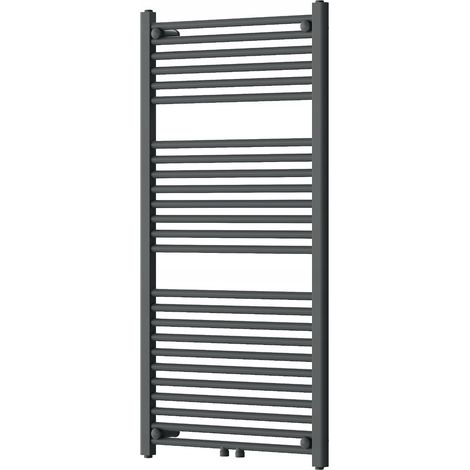 Radiador secatoallas eléctrico 617W 120x60x3cm, Gris (1/4)