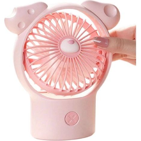 Ventilateur portable rechargeable 1200 mAh avec 3 vitesses et angle réglable – Ventilateur personnel pour usage intérieur (maison, bureau) et extérieur (camping, pêche, pique-nique, plage) (1/4)