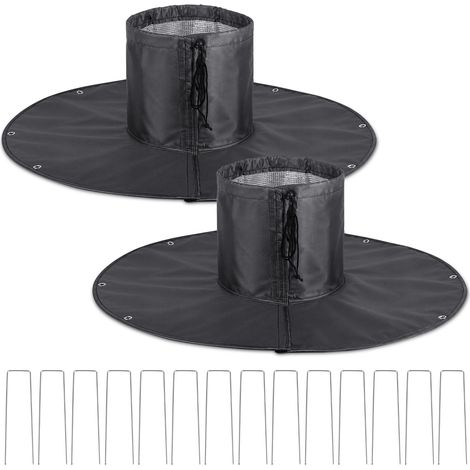 TolleTour 4 Stück Wurzelschutzmatte Ø100 cm aus Oxford-Gewebe mit Aluminiumfolie für Bäume und Gartenpflanzen (1/5)