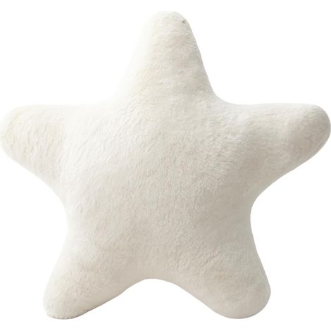 Coussin Étoile Peluche Blanc 30cm Coussin Décoratif (1/5)