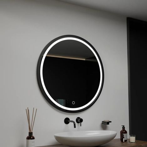 Miroir LED salle de bain Rond 60cm Nerina Basic Touch (1/4)