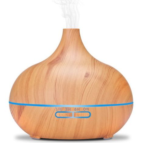 Difusor de aceites esenciales AIDUCHO de 500 ml, humidificador ultrasónico, difusor de aromaterapia con 7 luces LED de colores, apagado automático, para el hogar, sala de estar, yoga y spa. (1/5)