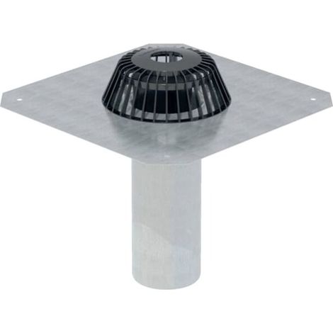 Geberit 359037001 Entrée d'eau de toiture avec plaque de raccordement (1/3)