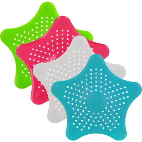 Lot de 4 protège-canalisations/filtres de piscine, crépines en silicone pour cuisine et salle de bain, récupérateur de cheveux pour canalisations. (1/3)