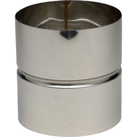 TEN – Manchette inox 304 femelle femelle Ø200mm – Tube simple paroi – Épaisseur 4/10ème – Soudure continue pour passage de fumée (1/2)