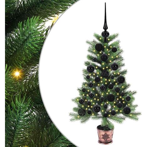 Árbol de Navidad con 150 LED con soporte Verde 90 cm PE vidaXL
