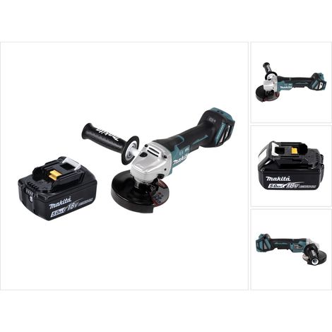 Makita DGA 517 T1 Akku Winkelschleifer 18 V 125 mm Brushless + 1x Akku 5,0 Ah - ohne Ladegerät