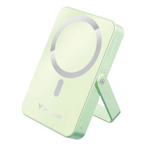 Verbatim Power Bank mit Standfuß mag.wireless 10000mA grün 32259
