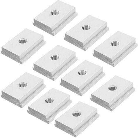 Écrous en T, lot de 10, écrous en T coulissants, adaptés aux outils de travail du bois, M6 (1/4)