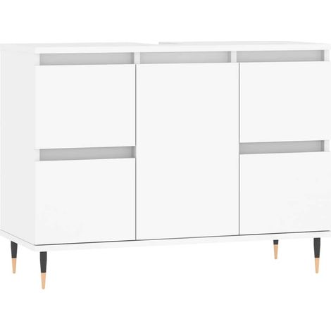 Maison Exclusive - Badschrank Weiß 80x33x60 cm Holzwerkstoff