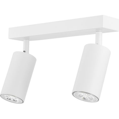 Jandei - Aplique de techo giratorio de 2 brazos para GU10 color blanco