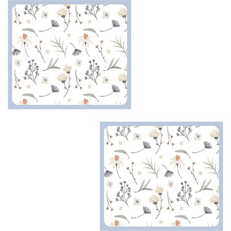 2 Housses De Protection Imperméables Pour Machine À Laver, Tapis Antidérapant En Pu, Motif Fleur Lila 40x60cm (1/5)