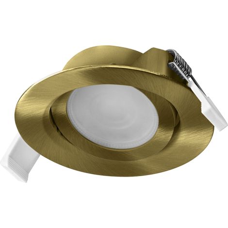 Spot Set Spot LED encastrable CCT réglable en laiton, lot de 3 spots de plafond, changement de couleur, Click-CCT, 2700–6500K (1/4)