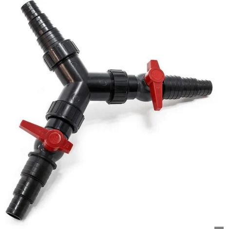 HOXILEELEOTuyauterie pour bassin--Y-distributeur25/32/38mm Tuyau bassin (1/1 1/4/1 1/2) valve réglage (1/4)